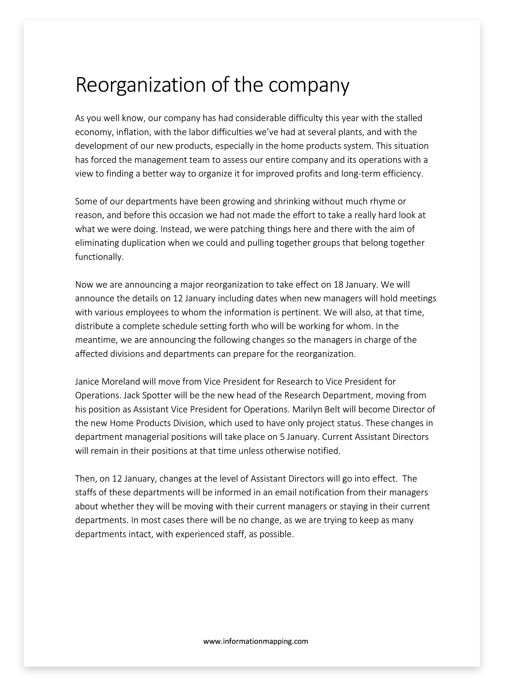 The Information Mapping Methodology