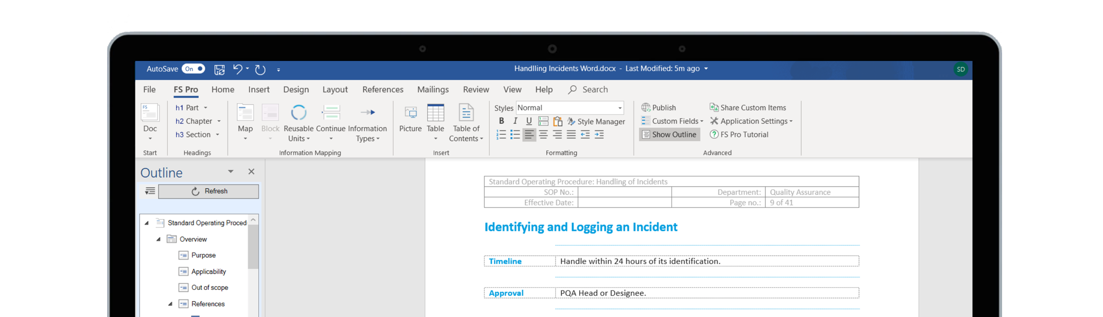 Information Mapping, FS Pro for Word